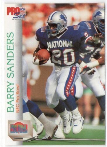 pro set 1992 barry sanders nfc pro bowl card|Pricing .